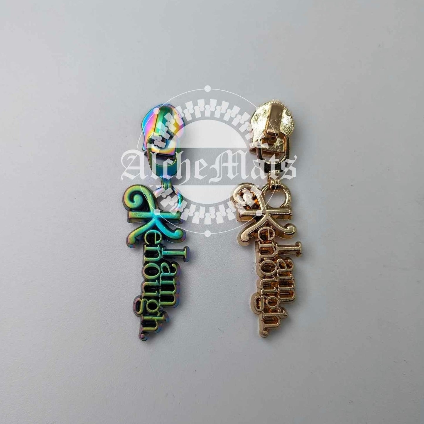 RETAIL Hardware I am Enough Zipper Pull #5 Individual