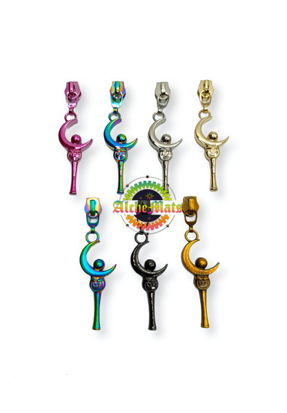 RETAIL 3D Moon Wand #5 zipper pull