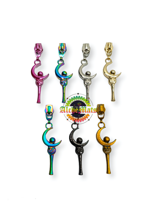 RETAIL 3D Moon Wand #5 zipper pull