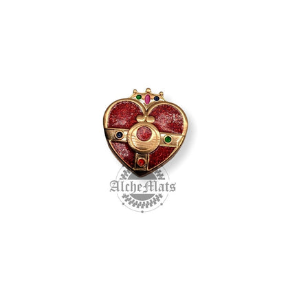 RETAIL Hardware Red Heart Glitter Enamel Magnet Snap