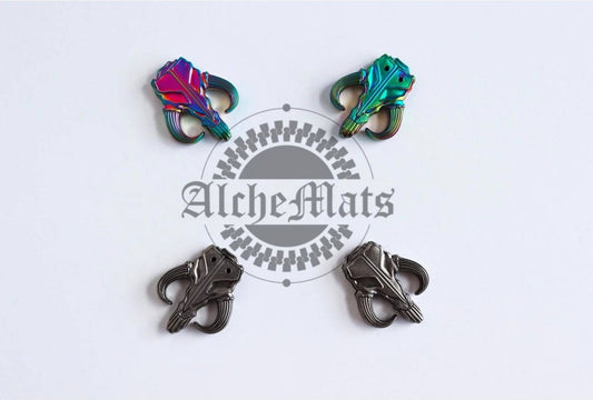 RETAIL Hardware Myth Skull Double Sided Strap End for 1" Straps INDIVIDUAL