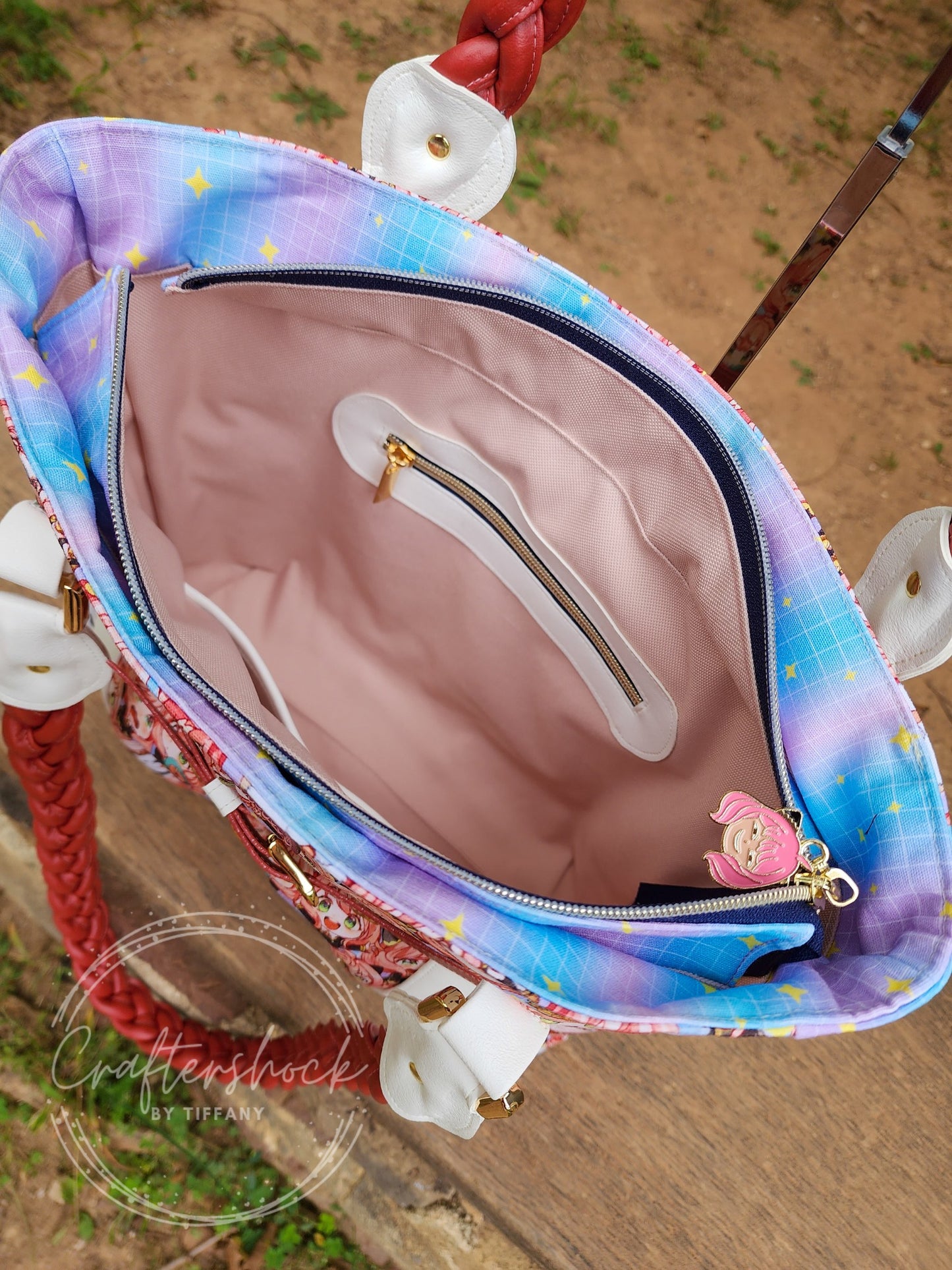 Retail Hardware Pink Girl Enamel #5 Zipper Pull