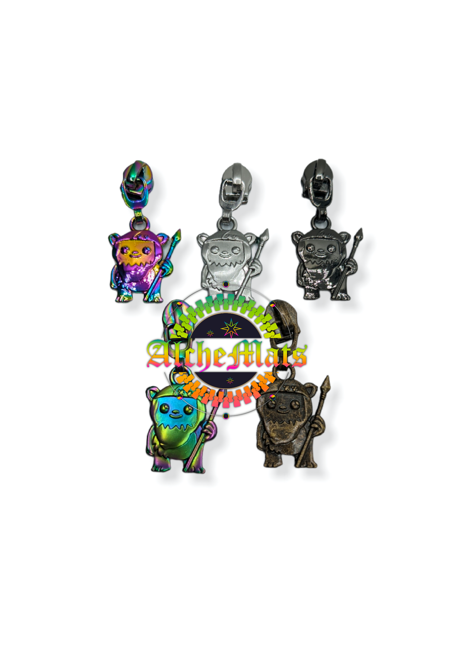 RETAIL Hardware Galaxy Bear #5 Zipper Pull RETIRING