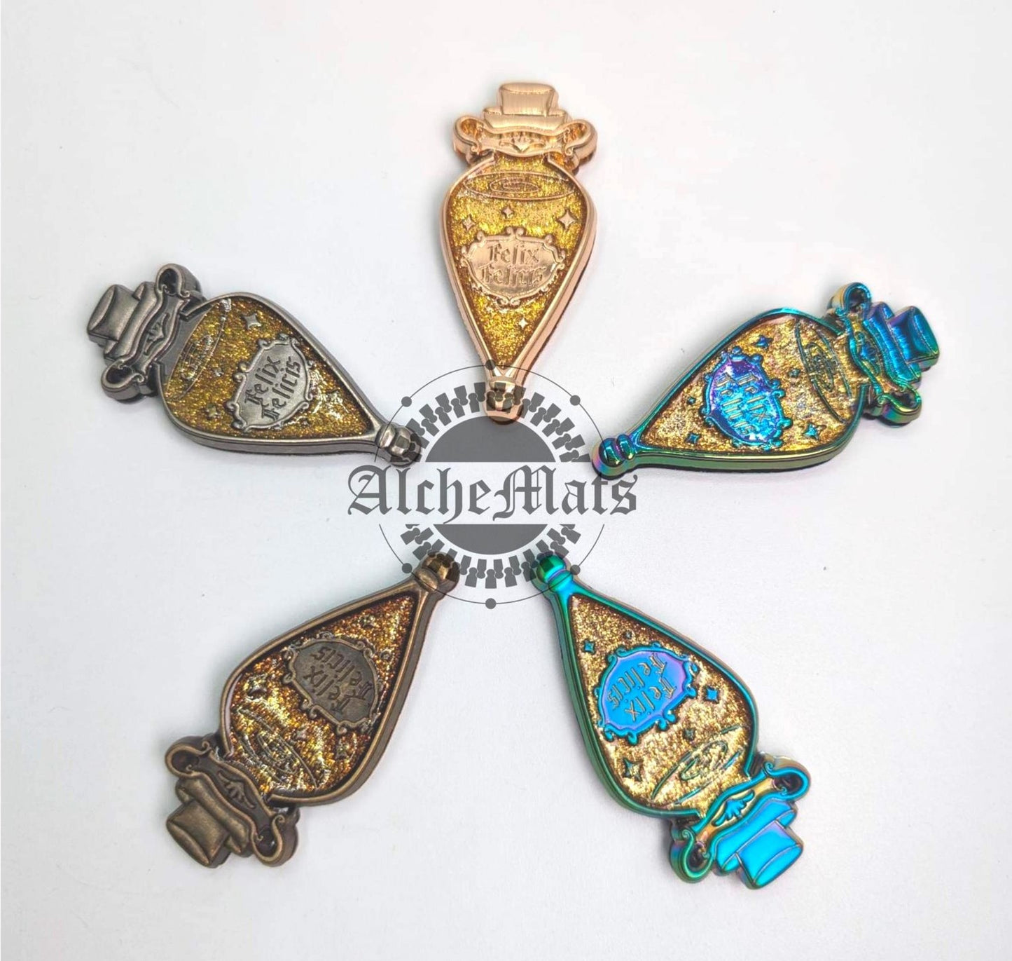Retail Hardware Luck Potion Glitter Enamel Magnet Snap INDIVIDUAL