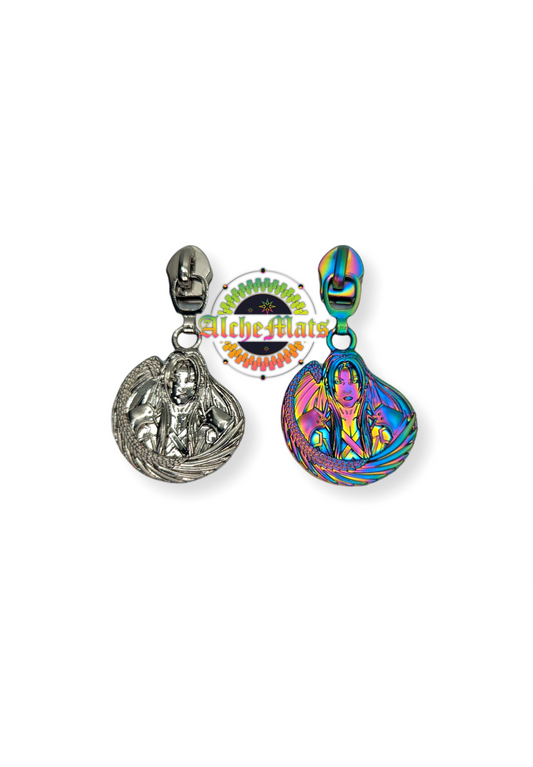 Retail  Hardware One Winged Angel #5 Zipper Pull RETIRING